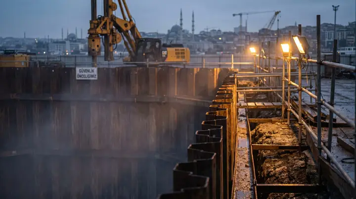 Mersin Palplanş: şehir içinde palplanş iksa uygulaması